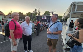 Public au concert en plein air de John Saintbo