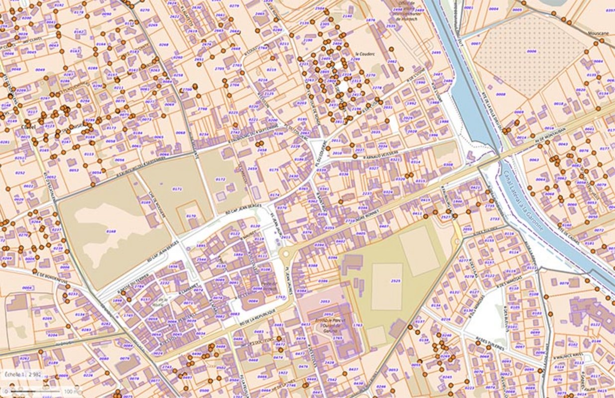 Plan cadastral de Montech