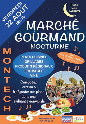 Affiche du marché gourmand du 22 août
