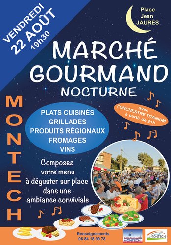 Affiche du marché gourmand du 22 août