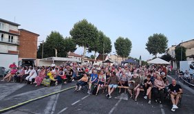 Public au concert en plein air de John Saintbor